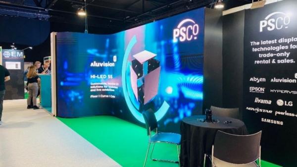 PLASA LEEDS FOCUS PSCO ALUVISION 2022 CURVED LED SCREEN